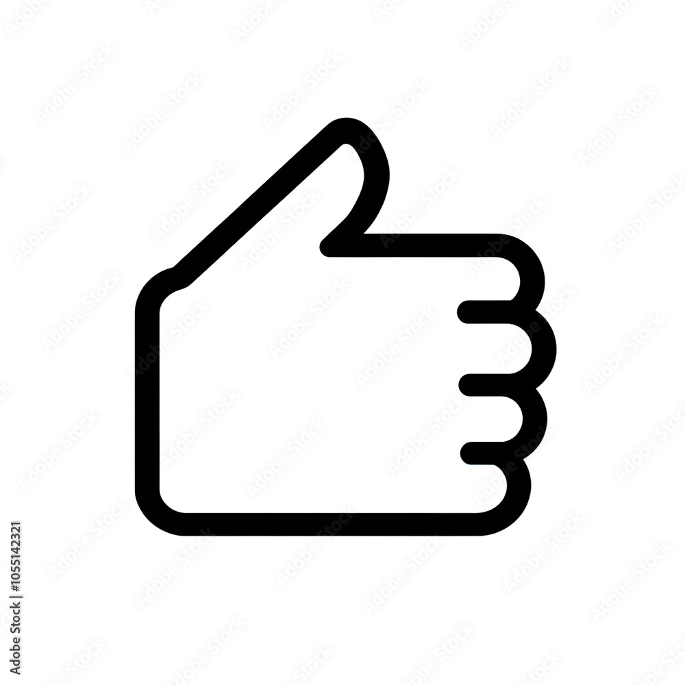 Thumb up line vector icon isolated on transparent background. Outline Like sign png Thumb up line vector icon isolated on transparent background. Outline Like sign png