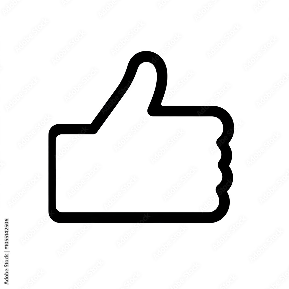 Thumb up line vector icon isolated on transparent background. Outline Like sign png Thumb up line vector icon isolated on transparent background. Outline Like sign png
