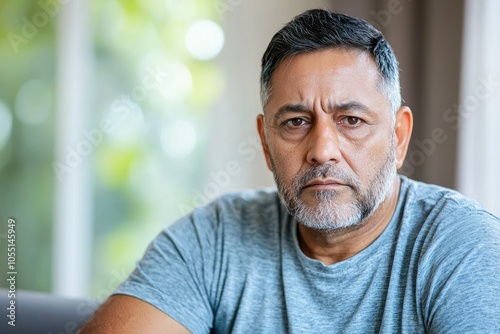 Thoughtful South Asian Man in Casual Setting