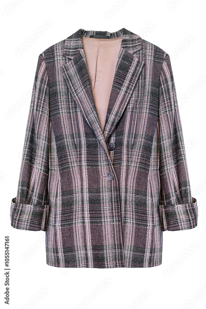 Tartan jacket isolated Tartan jacket isolated
