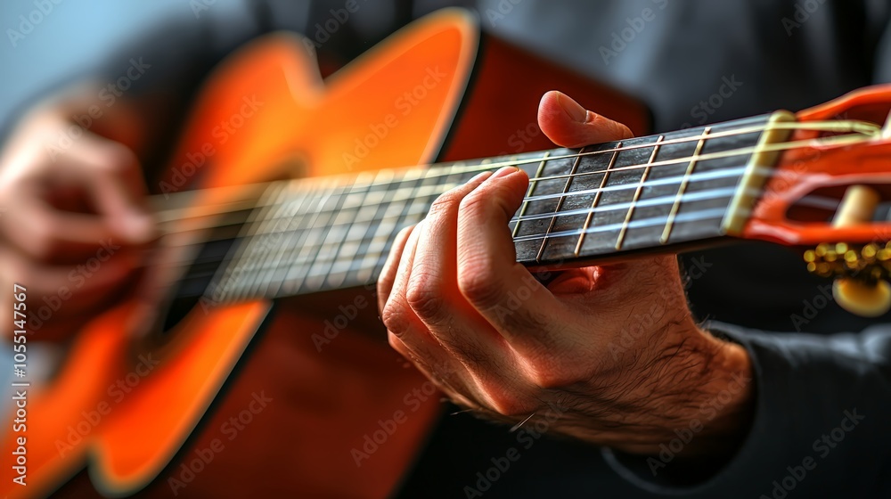 Fototapeta premium Classical guitarist close-up