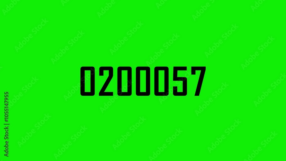 Counter from 0 to 1 million in 25 seconds, black numbers on green screen animation Counter from 0 to 1 million in 25 seconds, black numbers on green screen animation