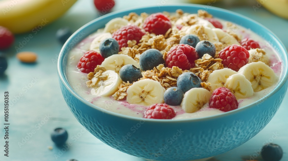 Healthy Yogurt Bowl with Berries and Granola