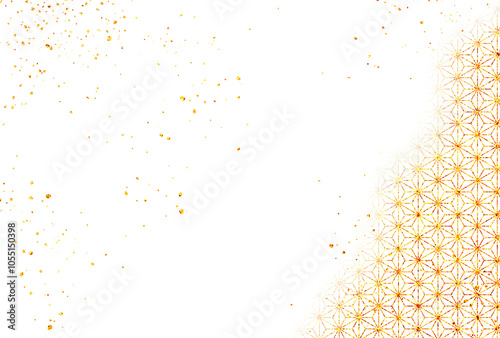 ラメグリッター_麻の葉文様_白背景