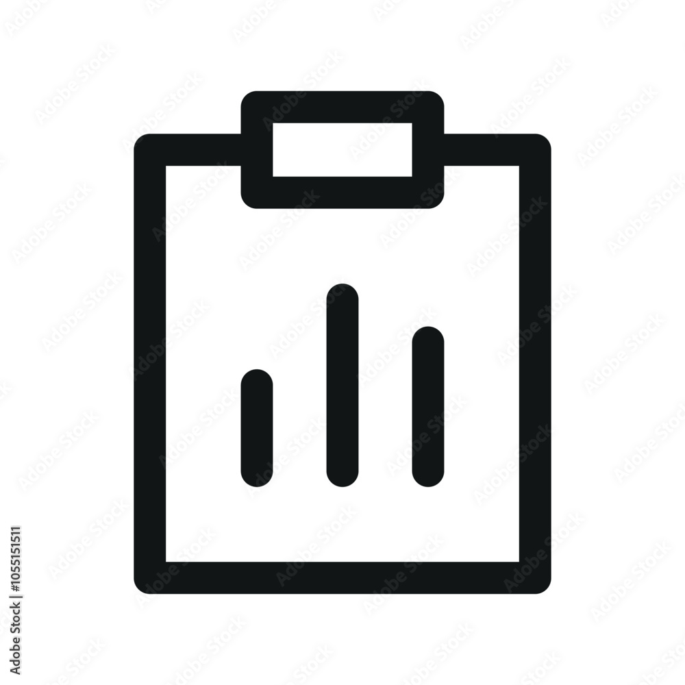 Statistics report UI icon, data report simple line user interface vector symbol Statistics report UI icon, data report simple line user interface vector symbol