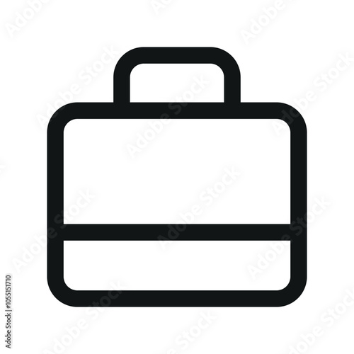 Briefcase UI icon, suitcase simple line user interface vector symbol