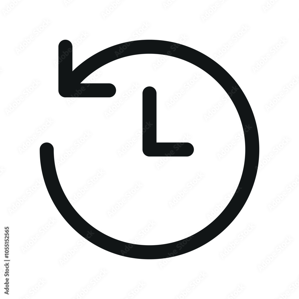 History UI icon, repeat simple line user interface vector symbol History UI icon, repeat simple line user interface vector symbol