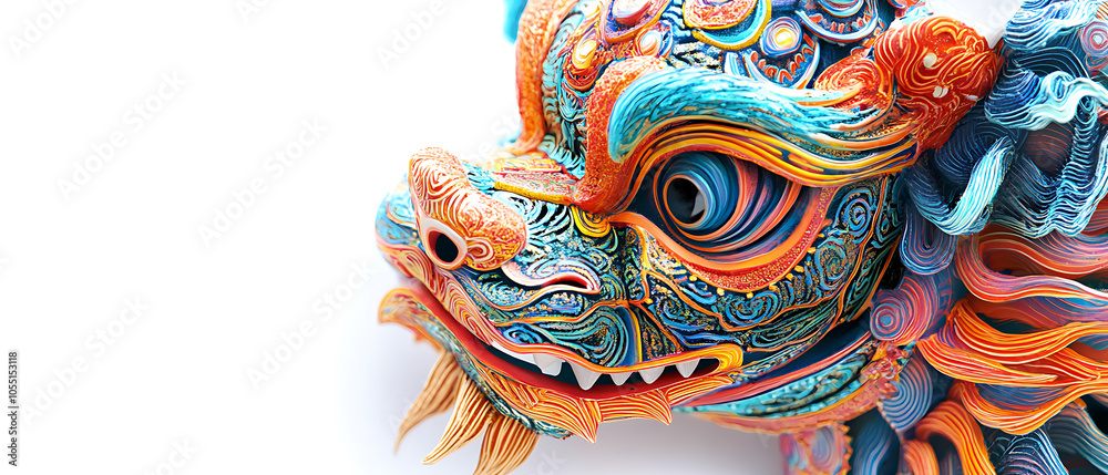 Intricately decorated lion head a stunning representation of chinese new year culture and tradition Intricately decorated lion head a stunning representation of chinese new year culture and tradition