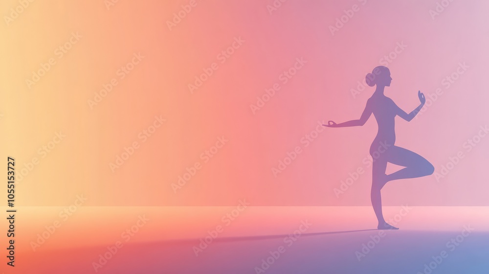 Yoga pose silhouette