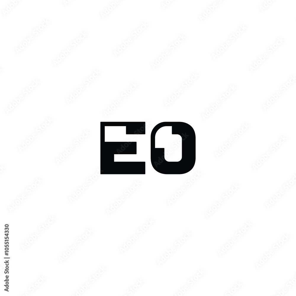 EO monogram logo design letter text name symbol monochrome logotype alphabet character simple logo