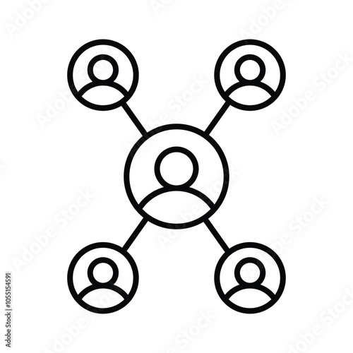 illustration of network connection structure symbols, people relationship connection