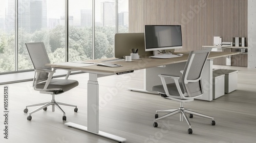 Modern Office Workspace with Sleek Design