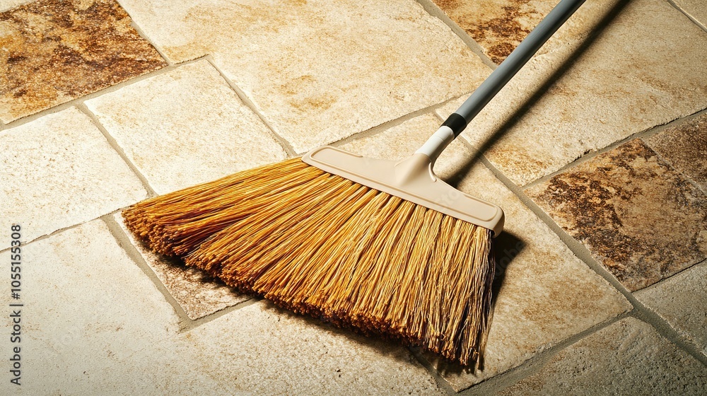 custom made wallpaper toronto digitalBroom on Tile Floor for Cleaning Purposes