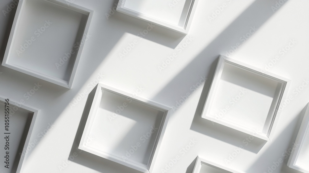 2410 5.A collection of empty white photo frames with realistic shadows cast in different directions. Each frame is isolated on a plain background, with shadows ranging from soft, natural light to 2410 5.A collection of empty white photo frames with realistic shadows cast in different directions. Each frame is isolated on a plain background, with shadows ranging from soft, natural light to