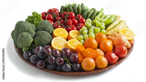 Vibrant Fruit and Vegetable Platter 