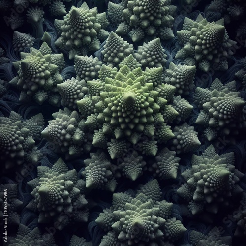 20 Broccoli Florets (Photogram) A photogram of broccoli florets photo