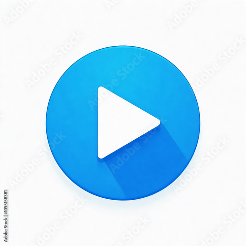 Blue and white button with a white arrow pointing to the right