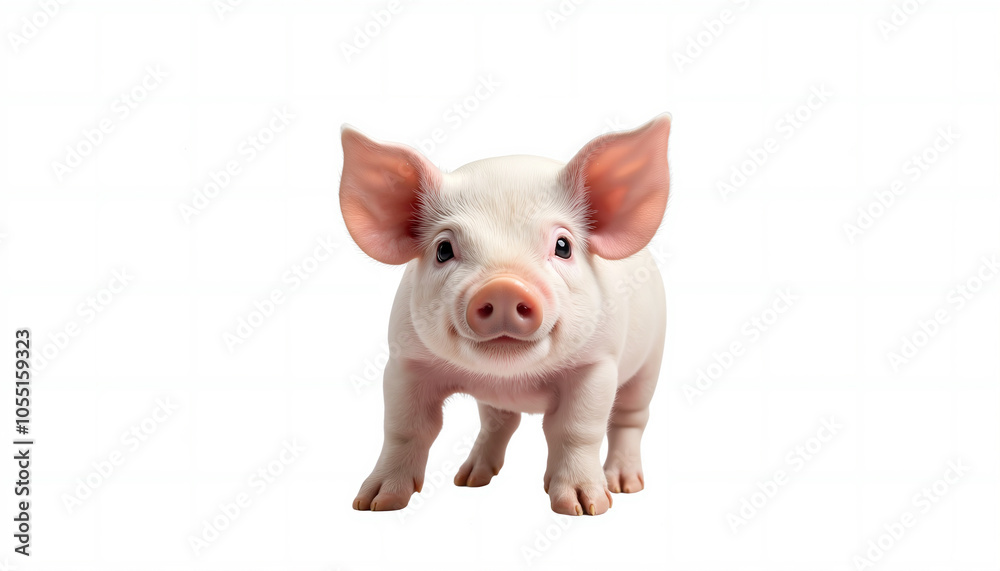 piglet on white background, piglet on white background,