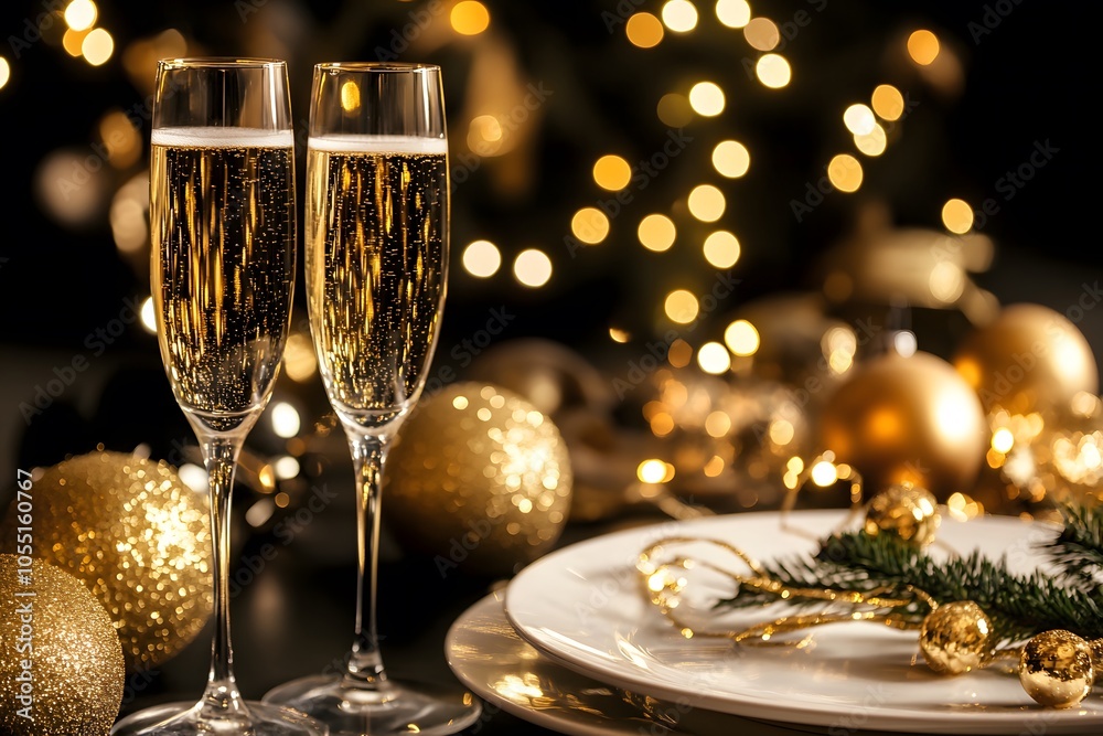 champagne glasses for a christmas dinner champagne glasses for a christmas dinner