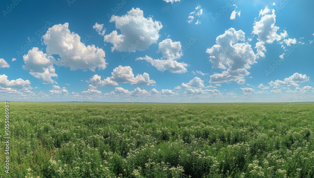 Green Meadow: A Field Under the Clear Blue Sky Green Meadow: A Field Under the Clear Blue Sky