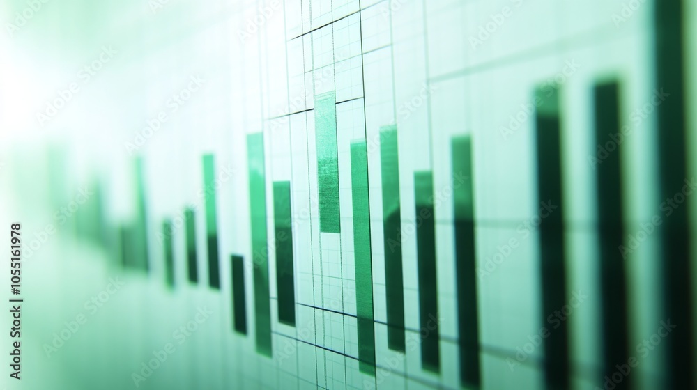 Green Financial Growth Chart and Data Visualization Green Financial Growth Chart and Data Visualization