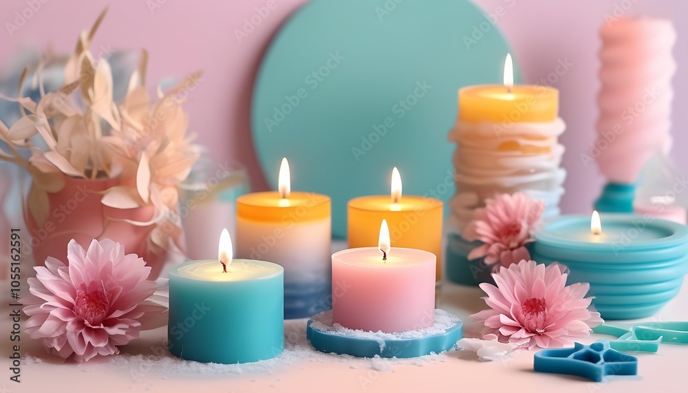 a DIY candle-making project with wax and wicks a DIY candle-making project with wax and wicks