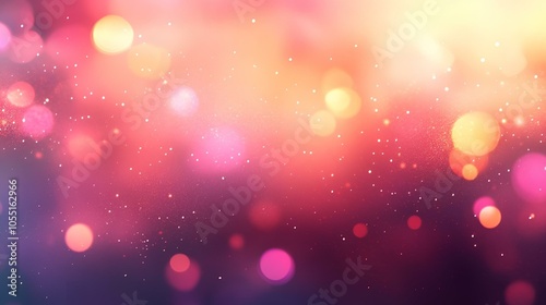 Magical Bokeh Background with Pink and Purple Glitter Effect