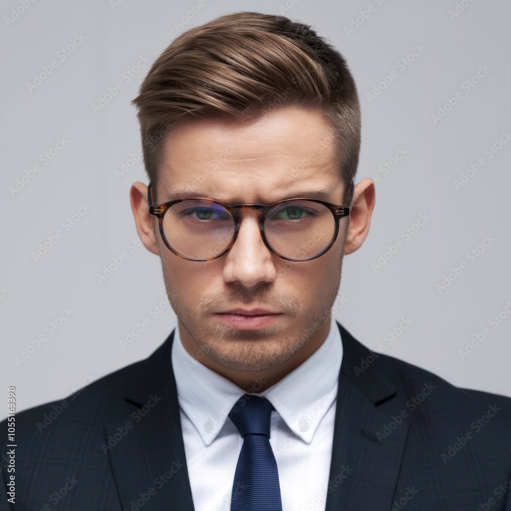 Male businessman ceo executive vice president lawyer in power suit isolated on white background Male businessman ceo executive vice president lawyer in power suit isolated on white background