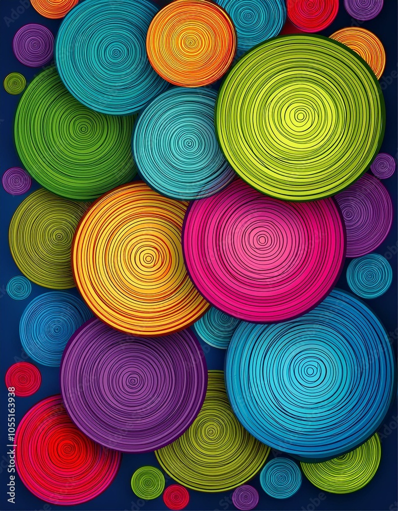 fond abstrait coloré, background disques et cercles de couleurs en ia générative fond abstrait coloré, background disques et cercles de couleurs en ia générative