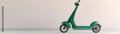 Electric scooter sharing, urban mobility, green transport, 3D illustration