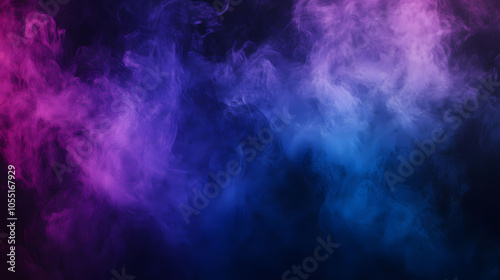 Blue background with swirling clouds and a flowing pattern, featuring hints of smoke and light for a smooth, artistic effect