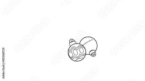 A delightful monochrome Christmas sketch animation, great for holiday-themed creative projects
