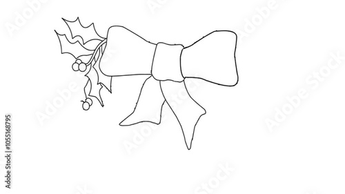 Delight in this black and white animation of festive bells with holly. Ideal for Christmas projects