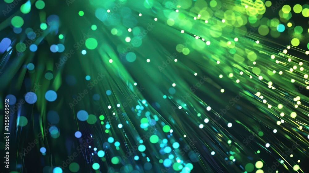 Abstract Green Fiber Optic Lights Abstract Green Fiber Optic Lights