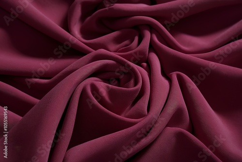 A close-up photograph of a deep pink fabric with a rich texture.