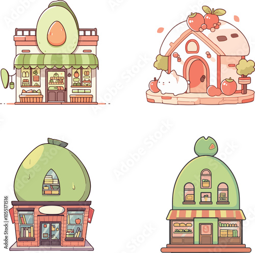Whimsical Fruit-Themed Storefronts