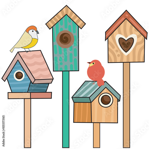 Photography wooden bird house