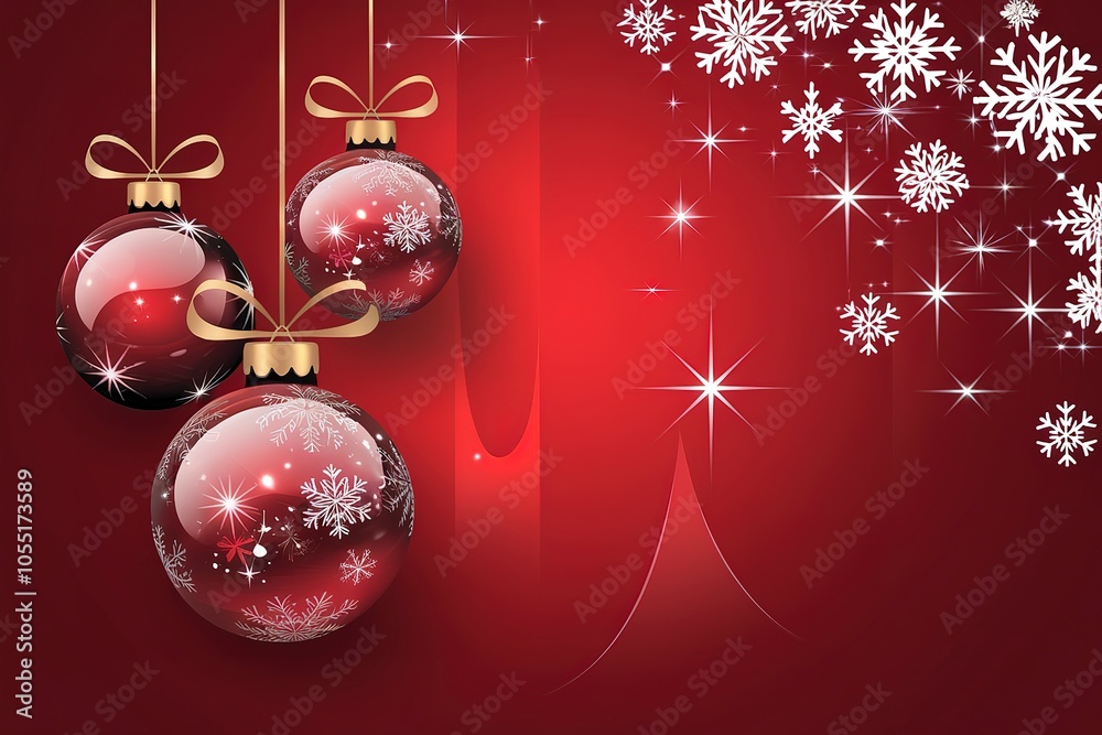 A festive and elegant design with a dominant red hue A festive and elegant design with a dominant red hue