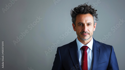 Confident Italian entrepreneur in his thirties wearing a sharp suit