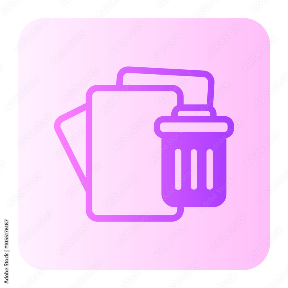 paper bin gradient icon paper bin gradient icon