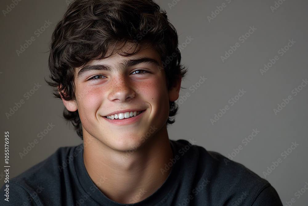 Portrait of smiling white cute teenage boy Portrait of smiling white cute teenage boy