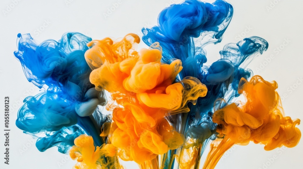 Obraz premium Colorful Ink Splash with Gradient Effect and Studio Lighting