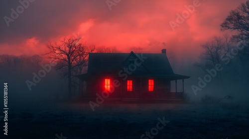 house in the fog