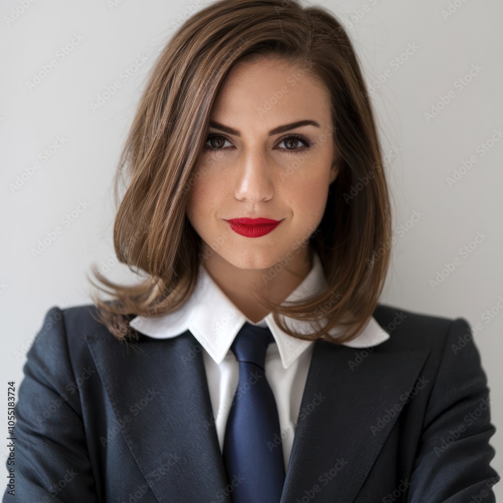 Female lawyer on white background. Woman lawyer portrait isolated on white background copy space for text. International Be Kind to Lawyers Day concept Female lawyer on white background. Woman lawyer portrait isolated on white background copy space for text. International Be Kind to Lawyers Day concept