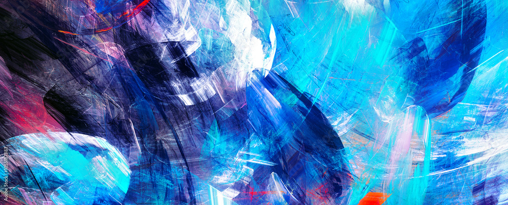 custom made wallpaper toronto digitalBright blue color artistic splashes. Abstract painting colorful texture. Modern paint pattern. Dynamic watercolor background. Fractal artwork for creative graphic design