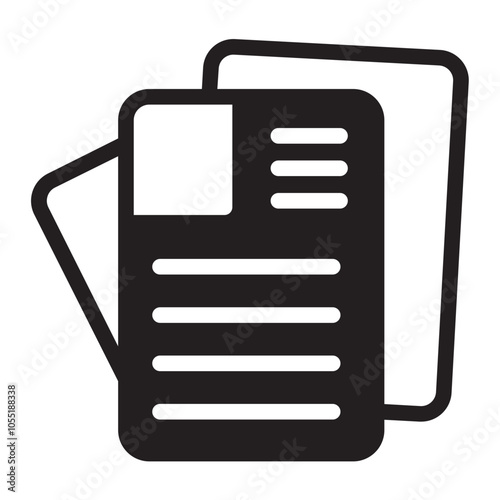 paper glyph icon