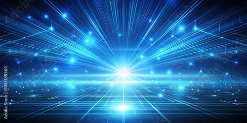 Blue gradient abstract texture background with glowing light rays and futuristic CG lines, blue, gradient, abstract