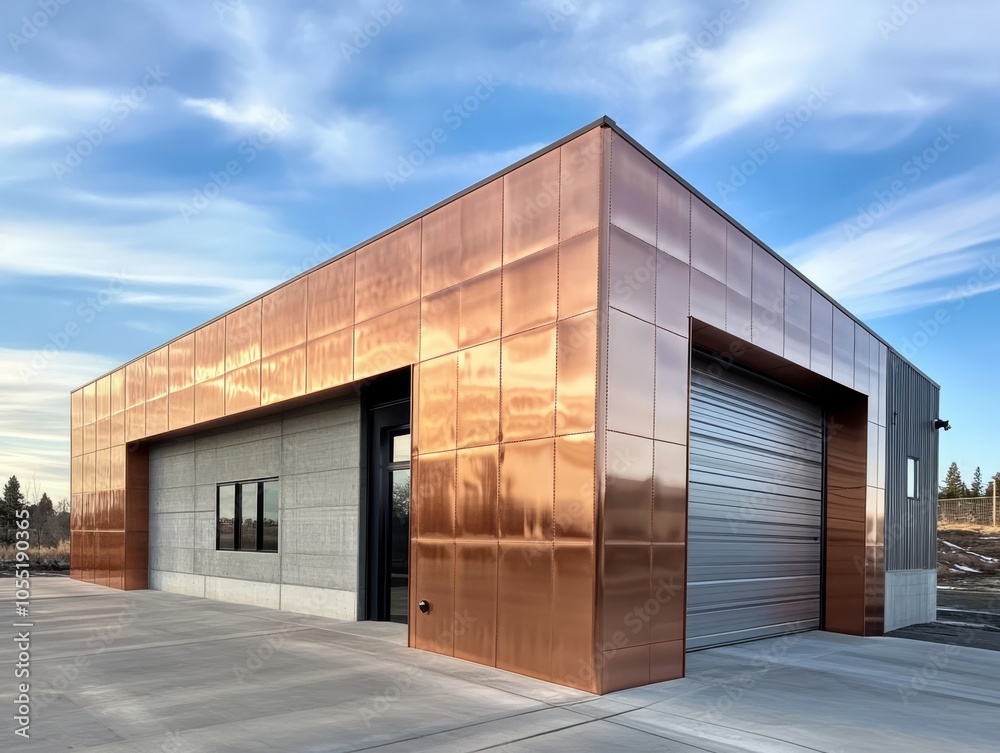 Modern Copper Clad Garage: Architectural Design Modern Copper Clad Garage: Architectural Design