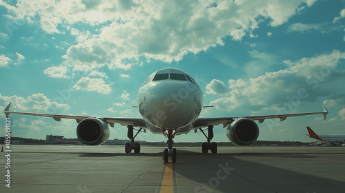 Airplane on the runway