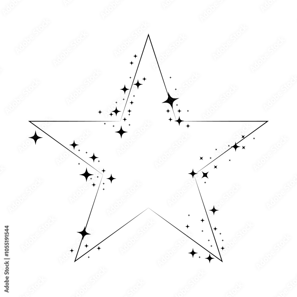 Shiny star frame,star magic frame